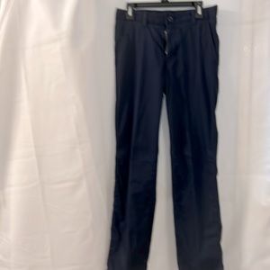 I of pants with adjustable waist. Bottom and zipper closure.  Blue wore 1 time.